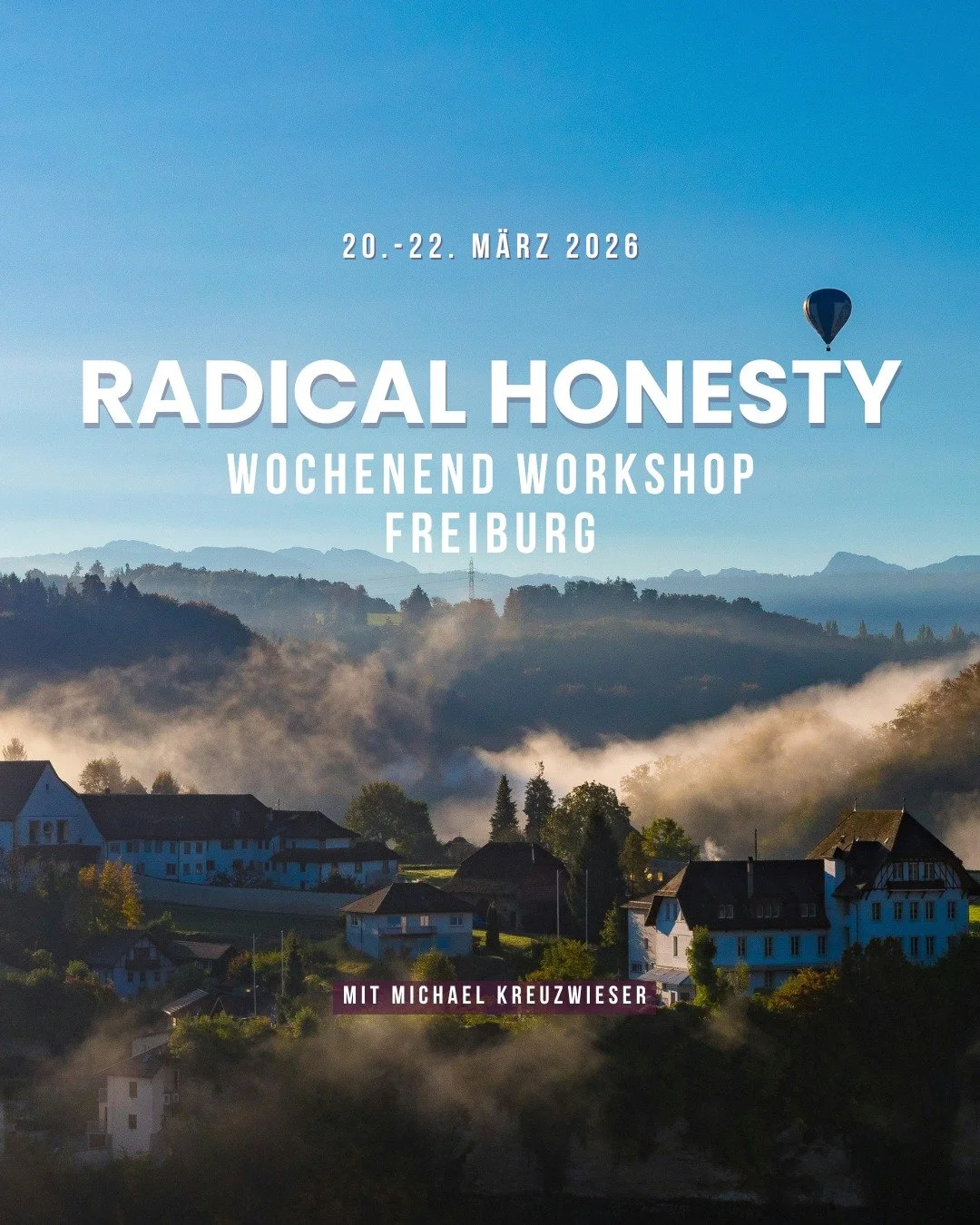 RADICAL HONESTY kommt nach Freiburg
📅 20.&ndash;22. M&auml;rz 2026

Befreie dich vom Stress, immer der Good Boy oder das Good Girl sein zu m&uuml;ssen &ndash; und erlaube dir, genau so zu sein, wie du bist: mit all deiner Freude, Neugier, Lust, Unlu