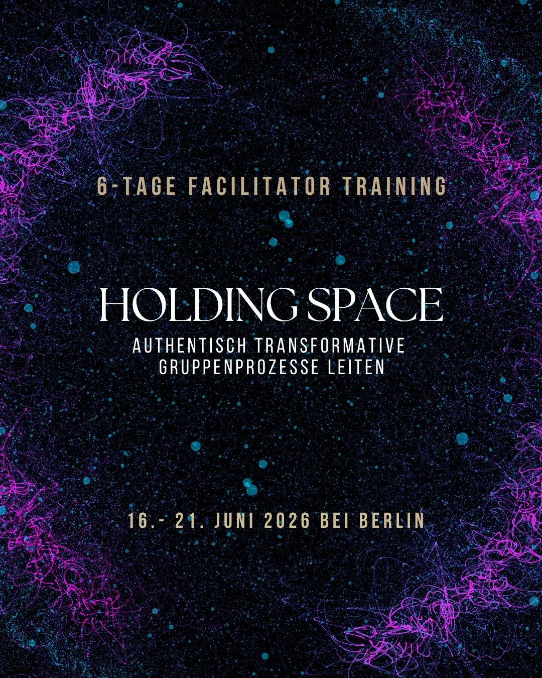 HOLDING SPACE Facilitator Training - authentisch tranformative Gruppen halten und leiten.

HOLDING SPACE ist ein intensives 6-Tage-Training f&uuml;r alle, die mit Gruppen arbeiten oder arbeiten wollen und dabei ihre ganz pers&ouml;nlichen Superpowers