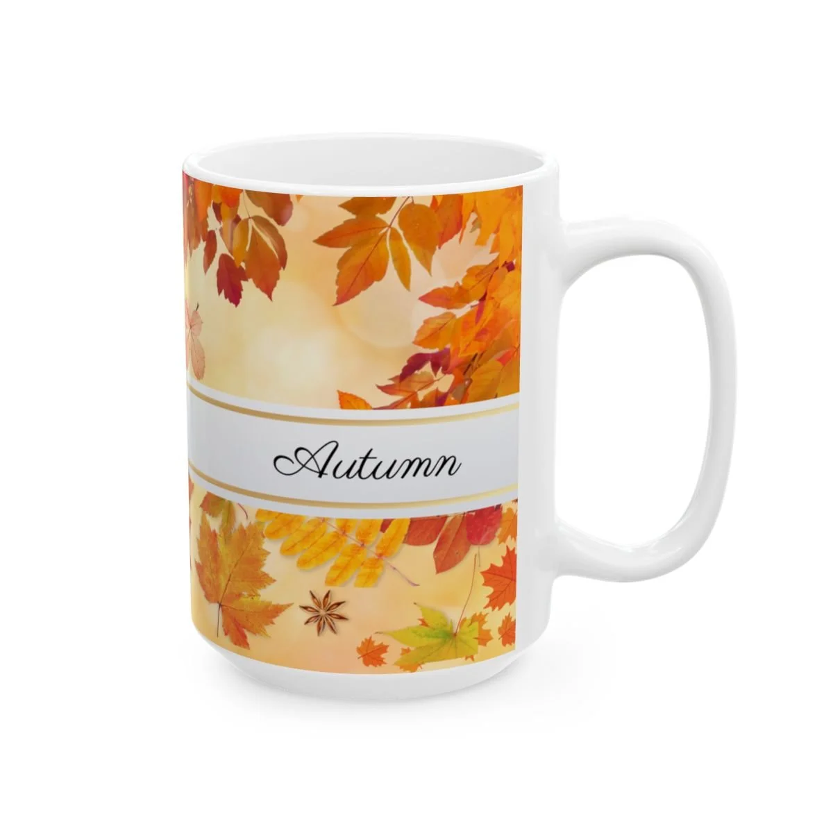 Autumn Leaves Coffee Mug with Seasonal Foliage