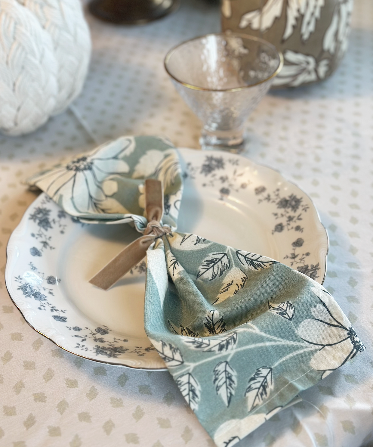 Blue Floral Napkin