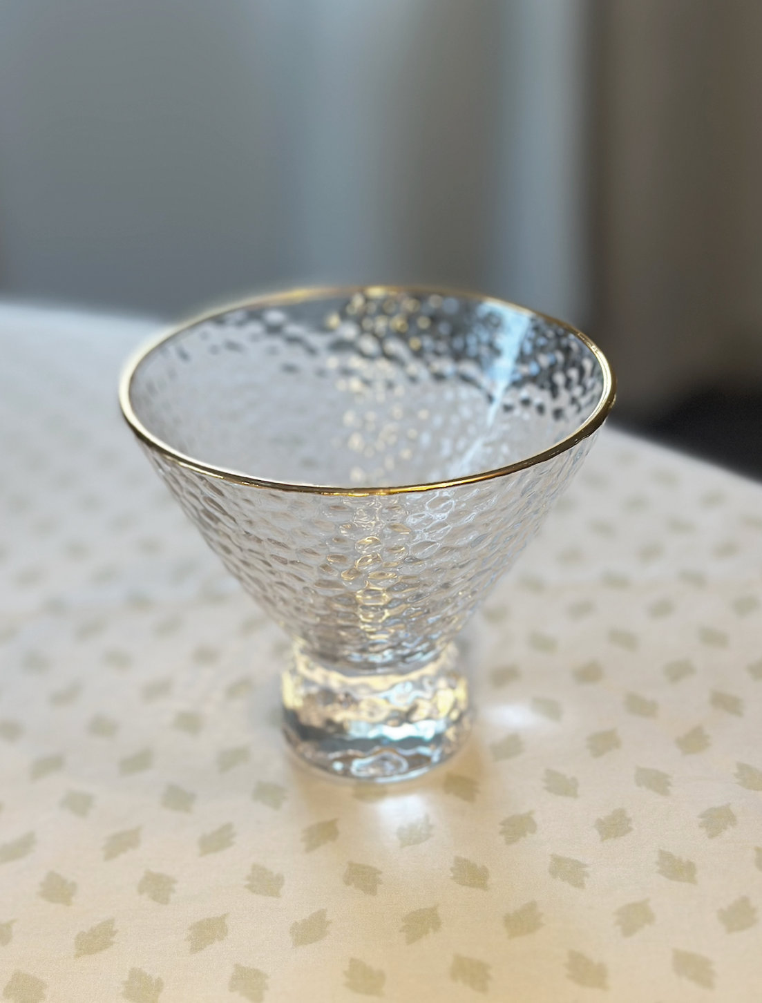 Small Gold Rim Martini Glass