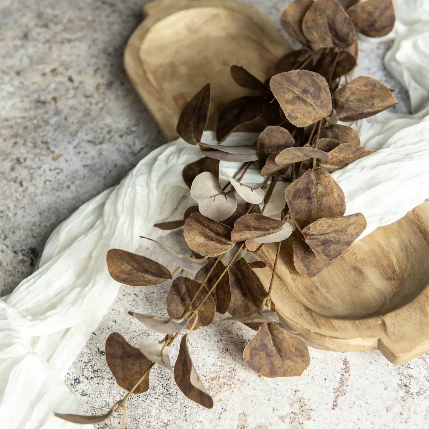Brown Eucalyptus Leaf Spray
