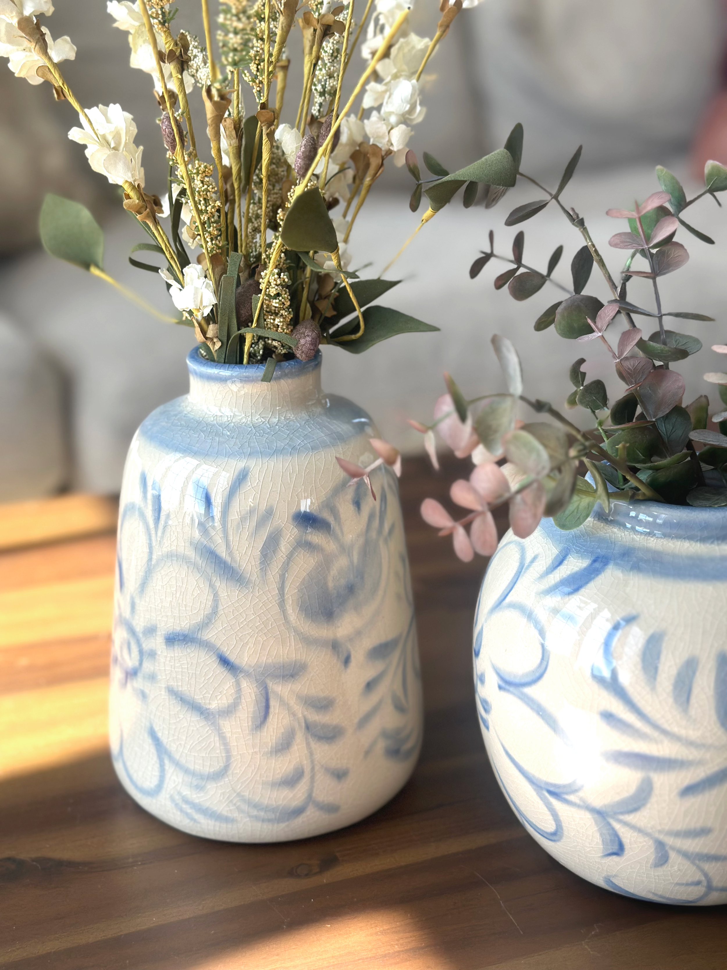 Georgette Antique Floral Taper Vase