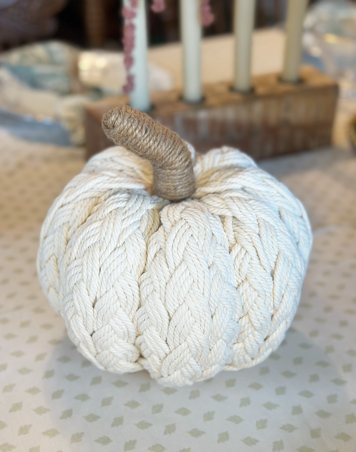 Cream Braided Pumpkin