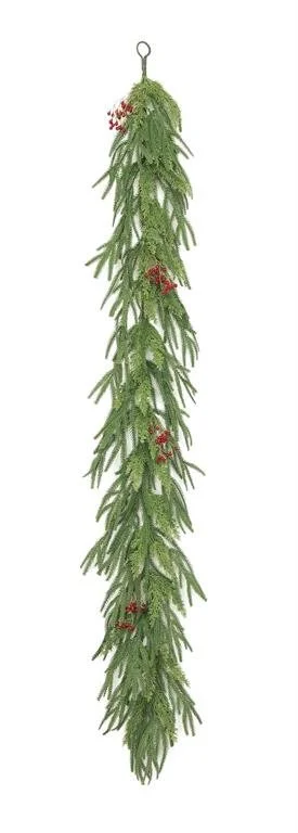 Mixed Pine, Cedar & Berry Garland, 6'