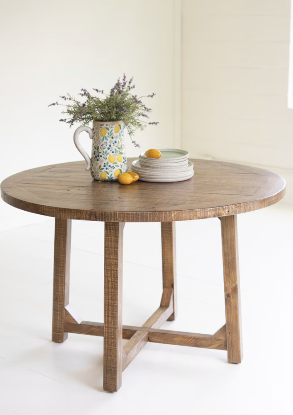 Round Wood Dining Table - 48"