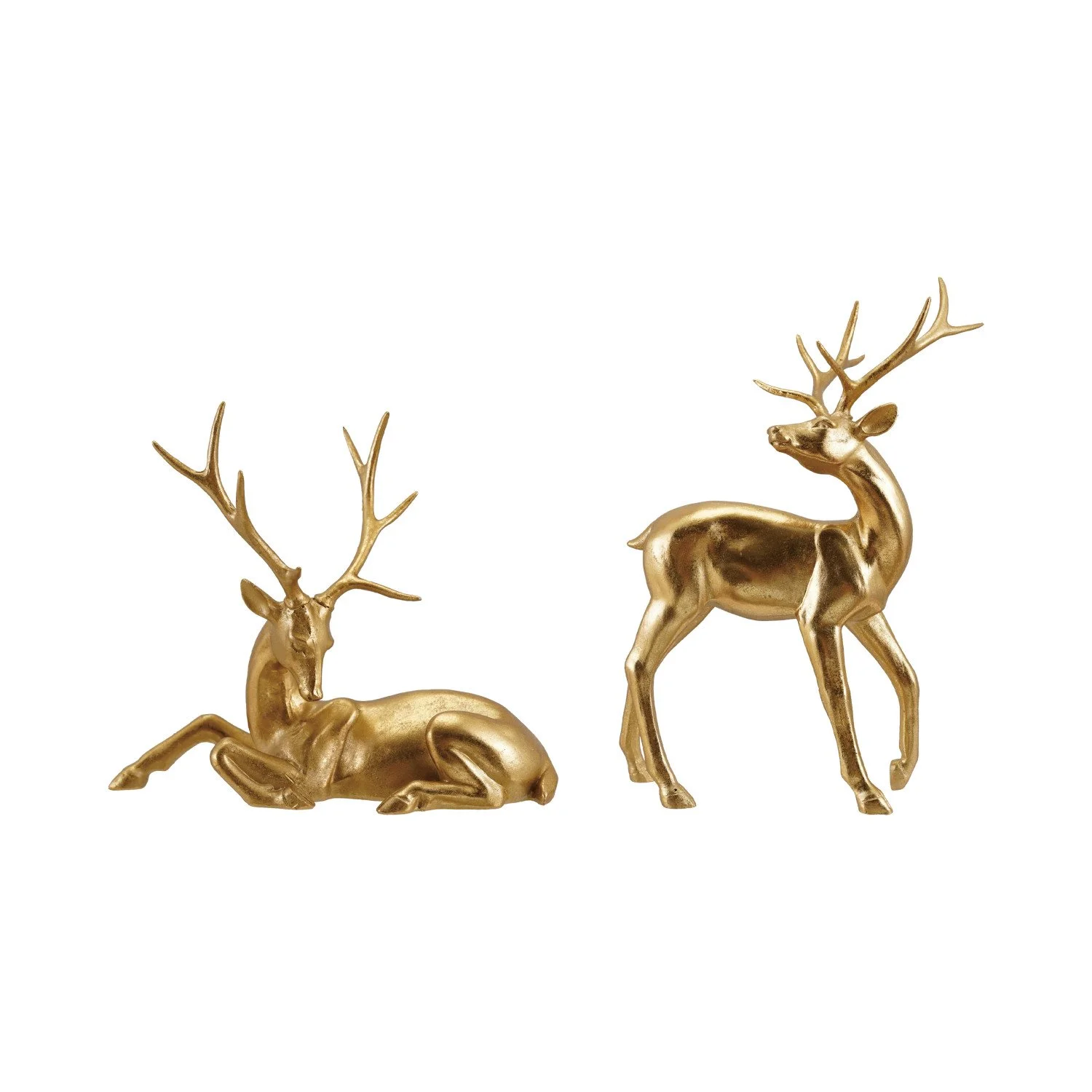 Resin Deer with Gold Finish