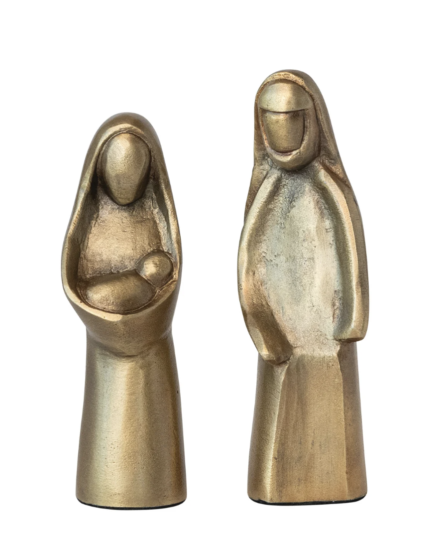 Holy Family Antique Gold Finish