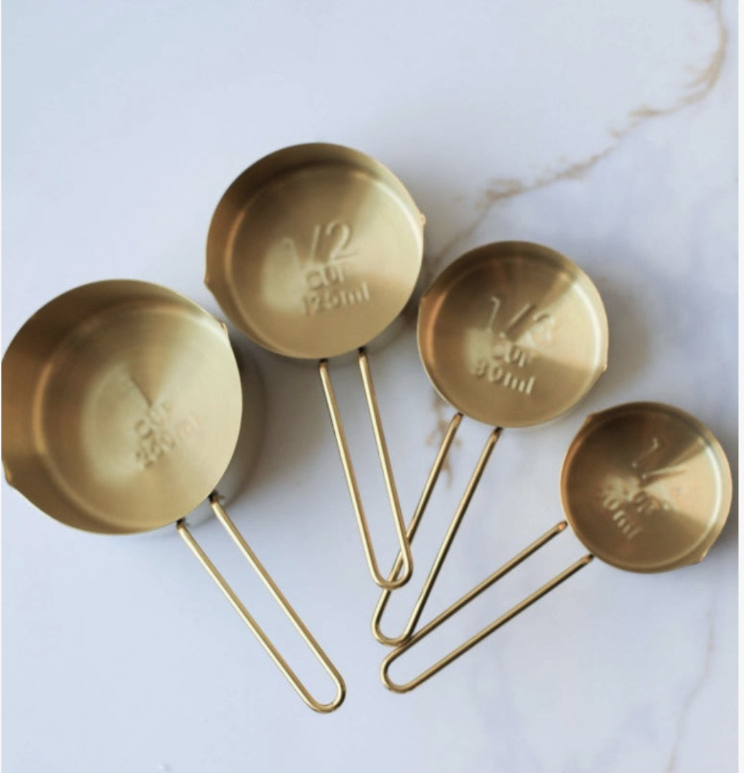 Auric Gold Stainless Steel Measuring Cup Set