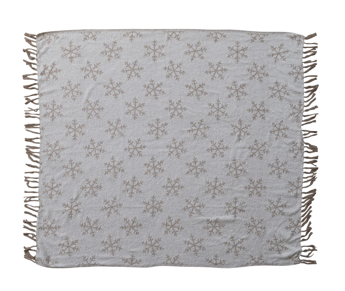 Throw snowflake pattern