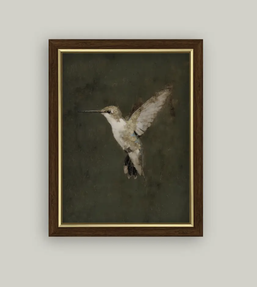 Hummingbird On Green