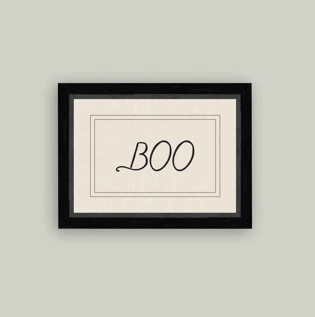 Vintage Boo Framed Antique Art