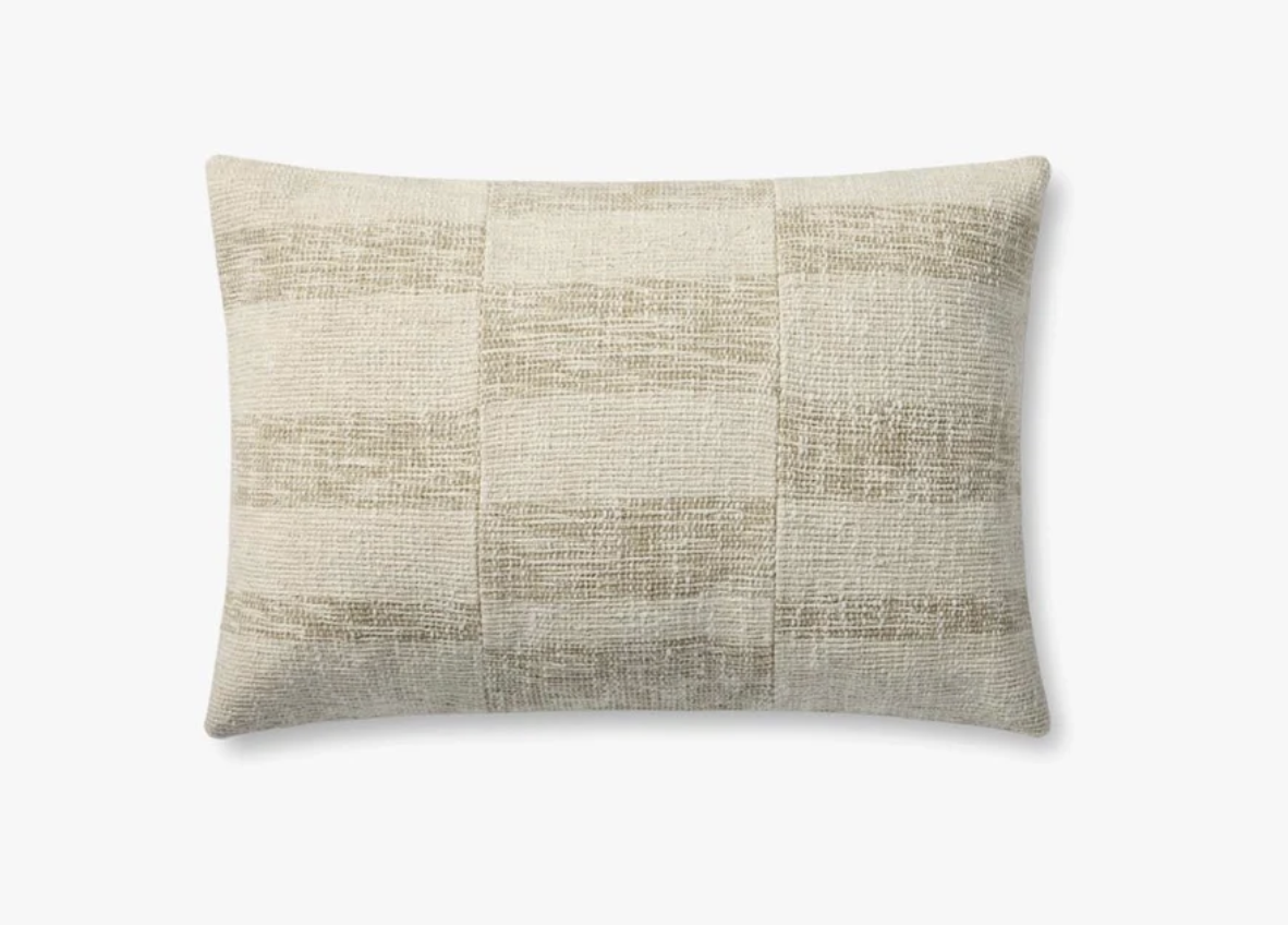 Beige/Natural Throw Pillow