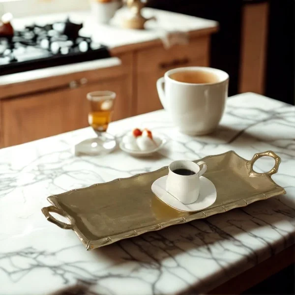 Gold Tray with Handles