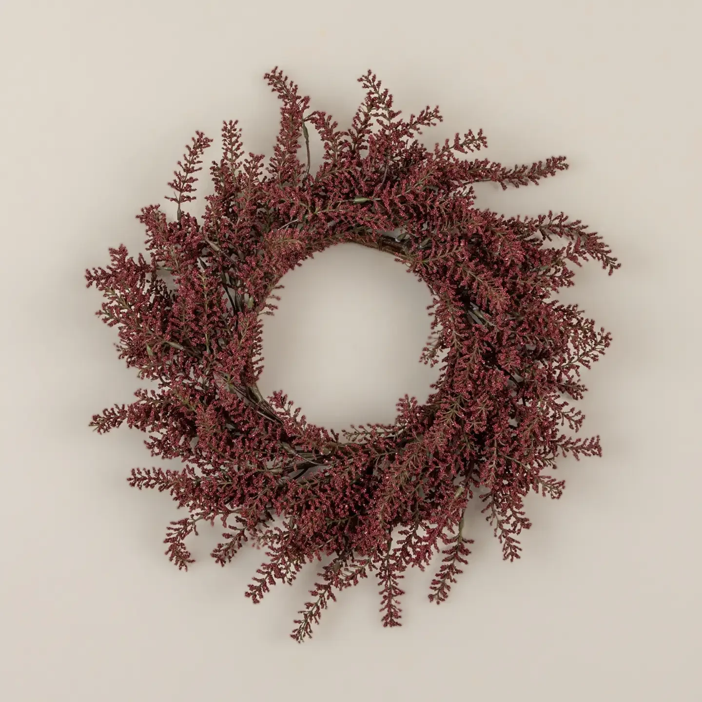 16" Burgundy Mini Berries Candle Ring