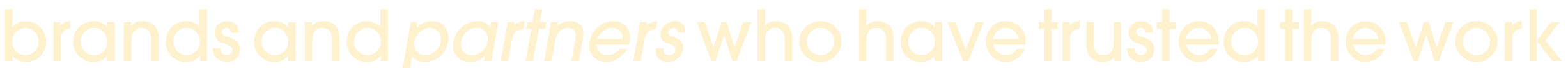 Text image reading: 'brands and partners who have trusted the work'.
