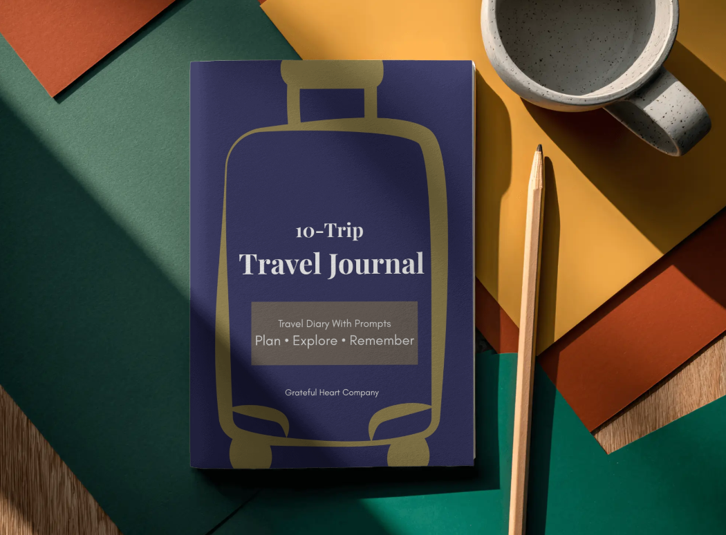 10-Trip Travel Journal from Grateful Heart Company.
