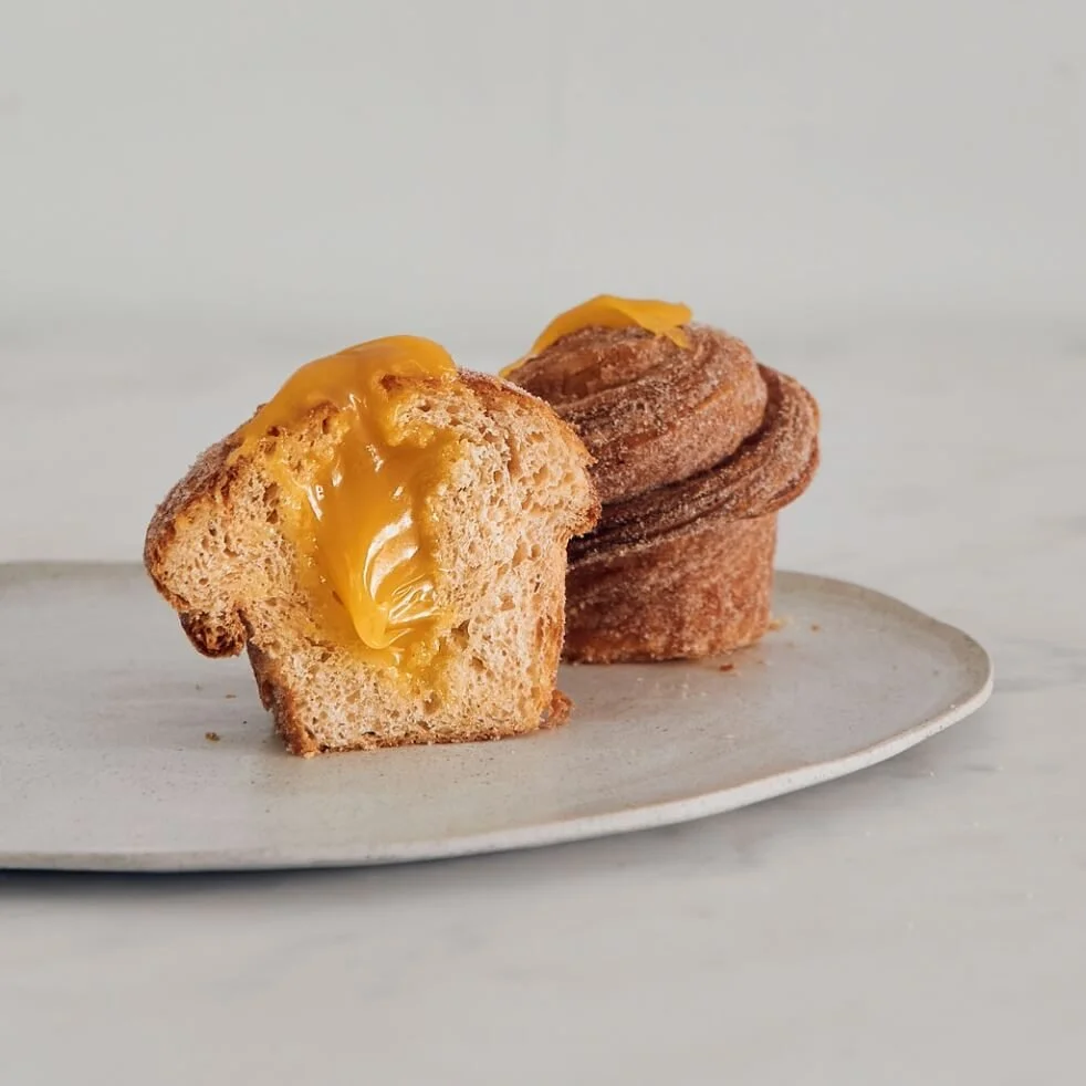 Sourdough Lemon Cruffin texture