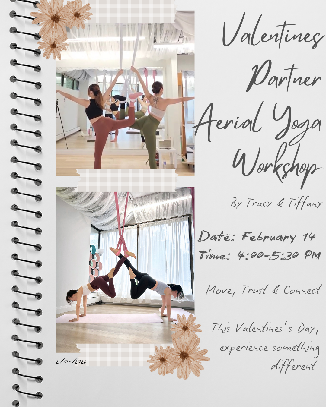 💖 Valentine’s Partner Aerial Yoga Workshop 💖