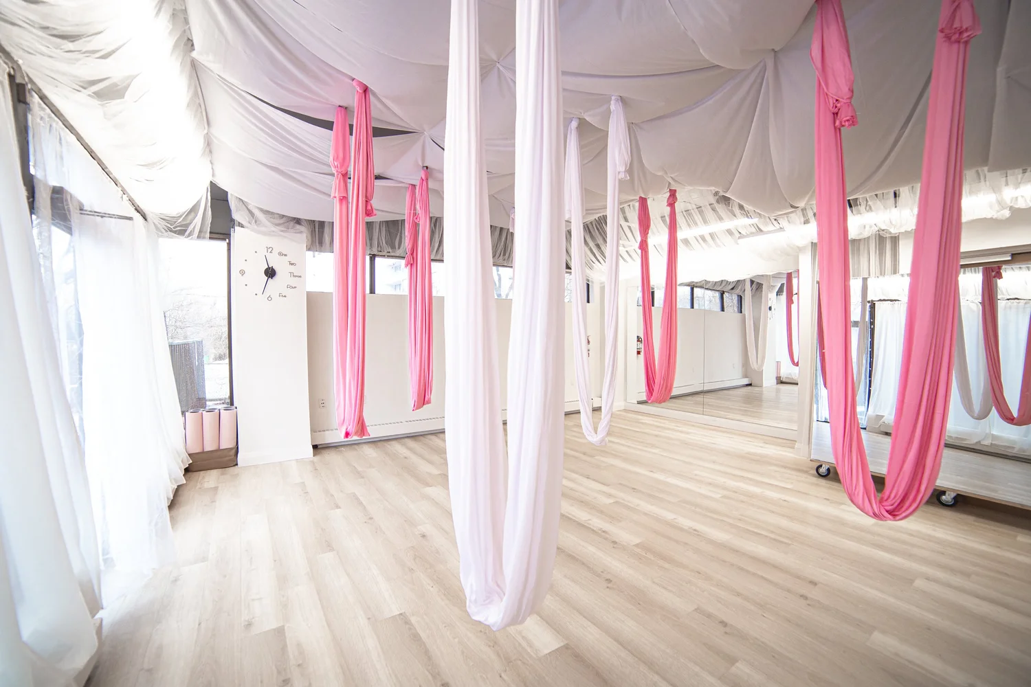 Bright aerial studio at Aura Aerial Art Centre