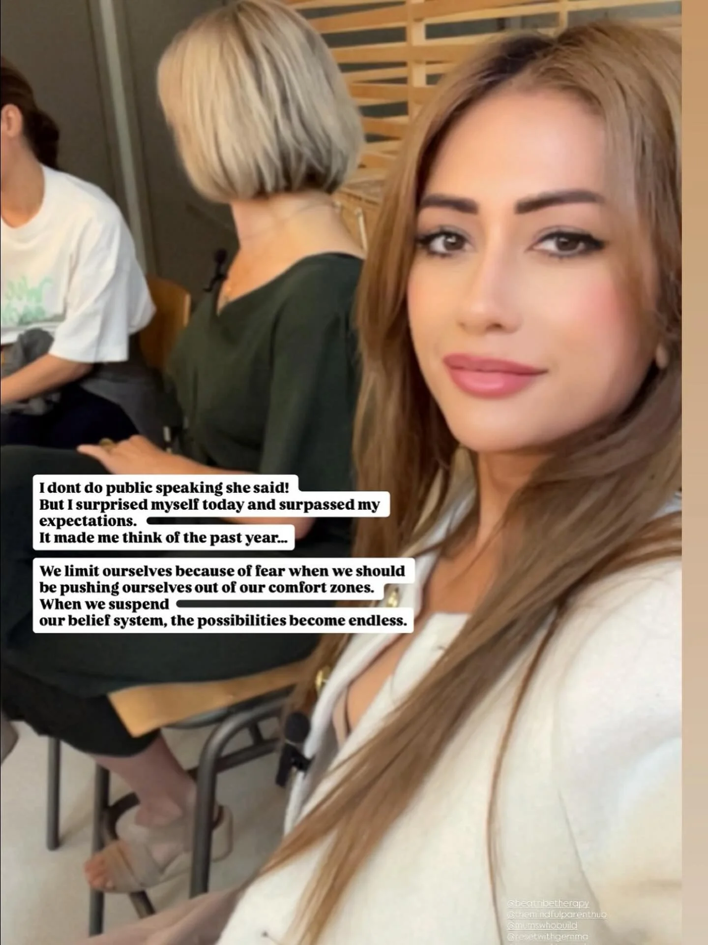 On a panel discussion, topic Parental Burnout
.

⸻

✨ &ldquo;I don&rsquo;t do public speaking,&rdquo; she said.
But today, I surprised myself &mdash; and surpassed my own expectations.
It made me reflect on how far I&rsquo;ve come this past year&hell
