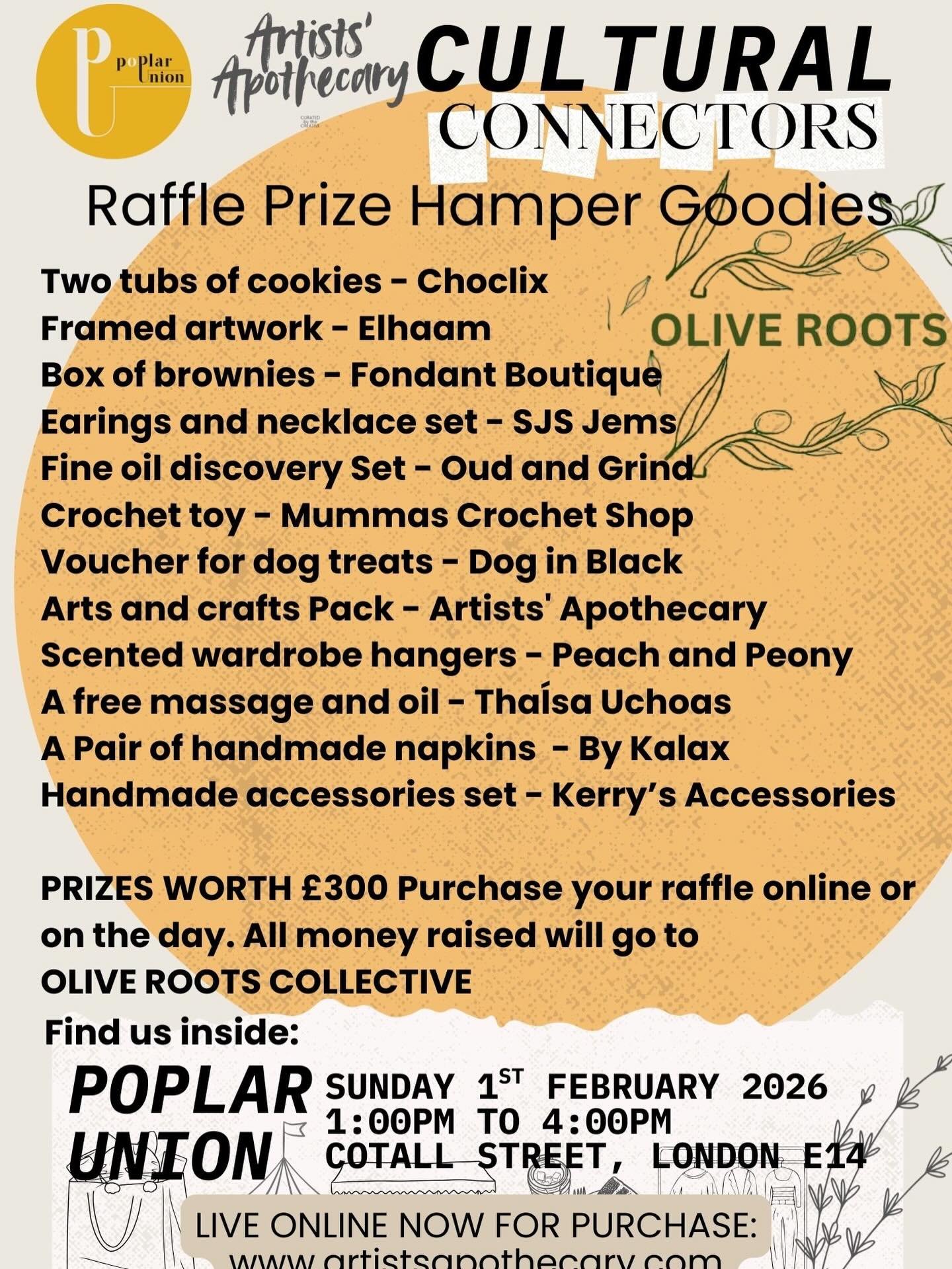 🎁 RAFFLE ALERT &mdash; &pound;300 HAMPER TO WIN 🎁

We&rsquo;re bringing together some of our favourite local makers for one very special raffle as part of Cultural Connectors ✨
From sweet treats and handmade art to self-care, jewellery and home goo