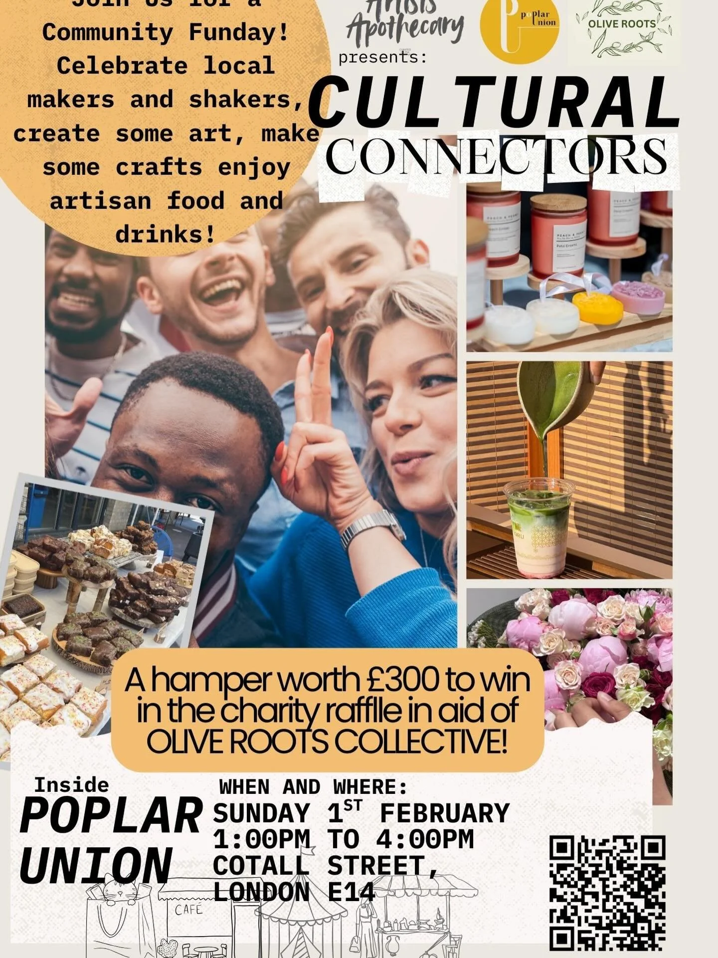 ✨ Cultural Connectors: Community Funday ✨

Join us for an afternoon of connection, creativity, and celebration of local makers and shakers 💛
Create some art, get hands-on with crafts, enjoy artisan food and drinks, and soak up the community vibes.

