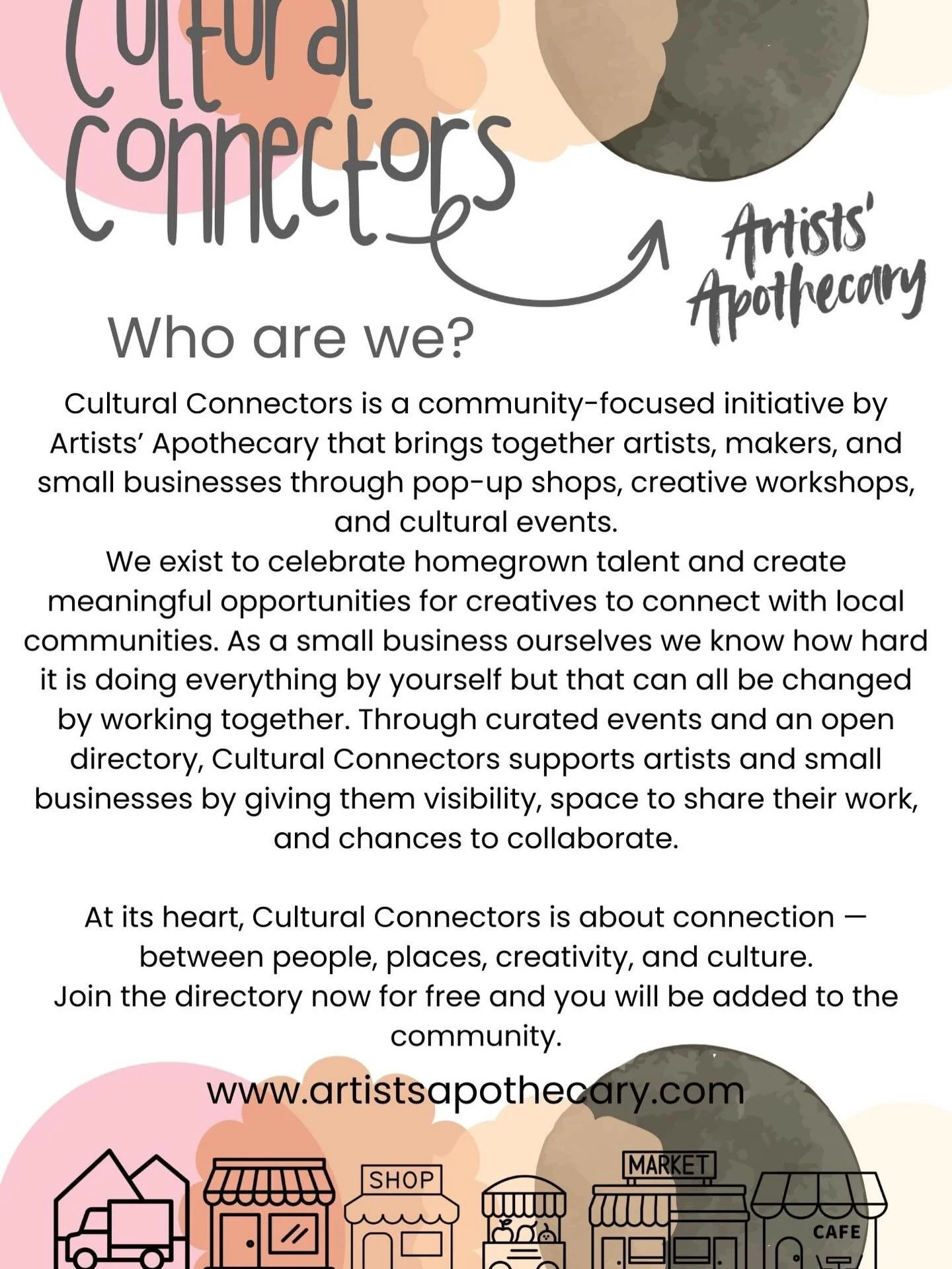 Would you like to become a Cultural Connector? Join the directory for free, fill in the form online. Link in bio!