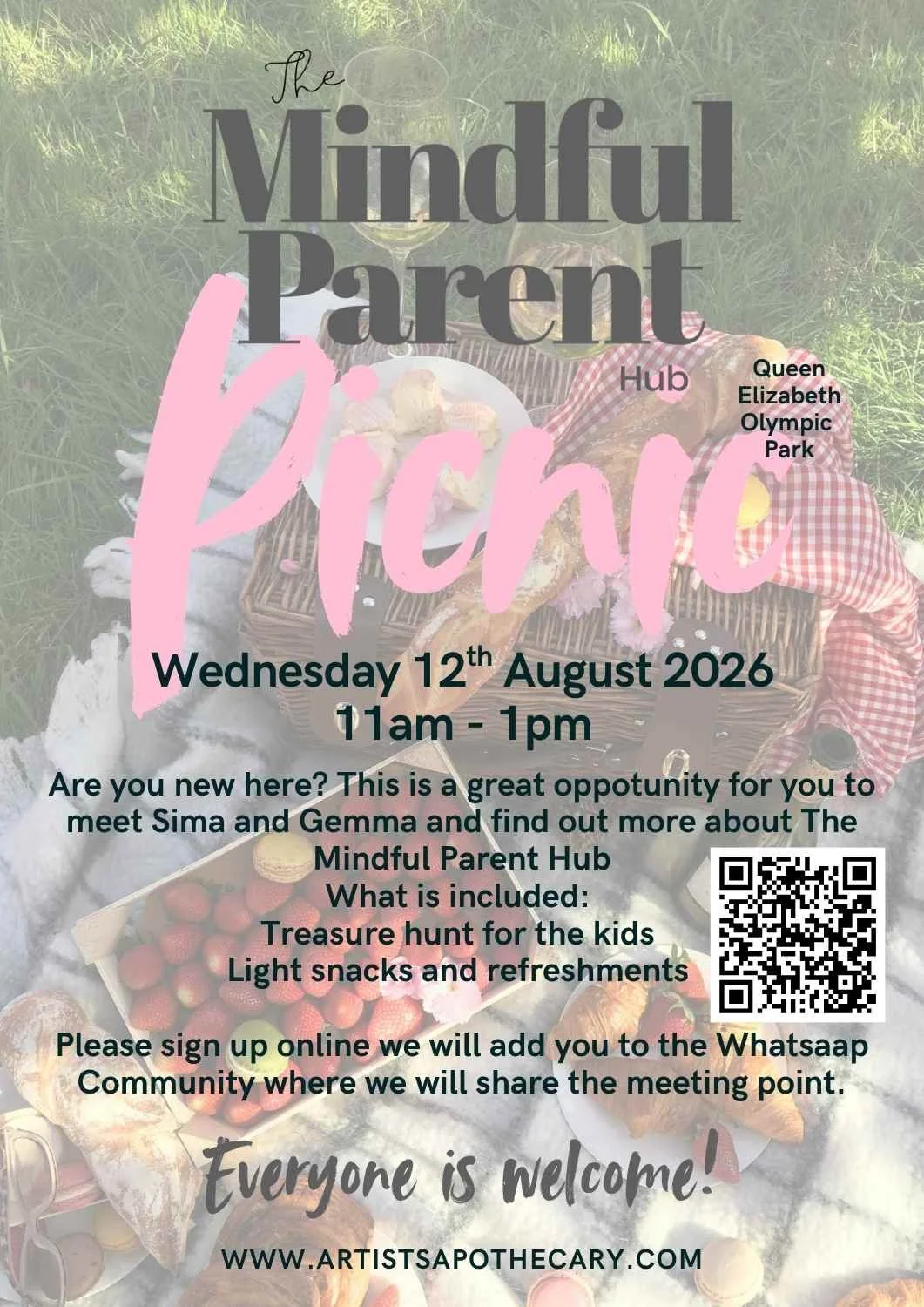  Mindful Parent Hub Picnic | Queen Elizabeth Olympic Park