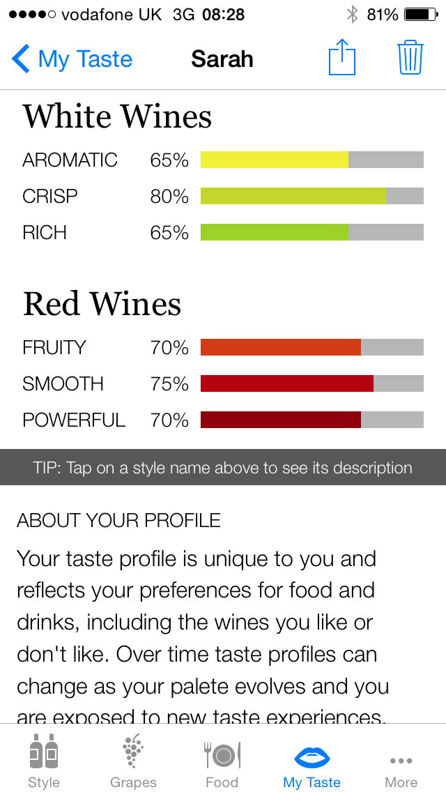 Virtual sommelier MVP
