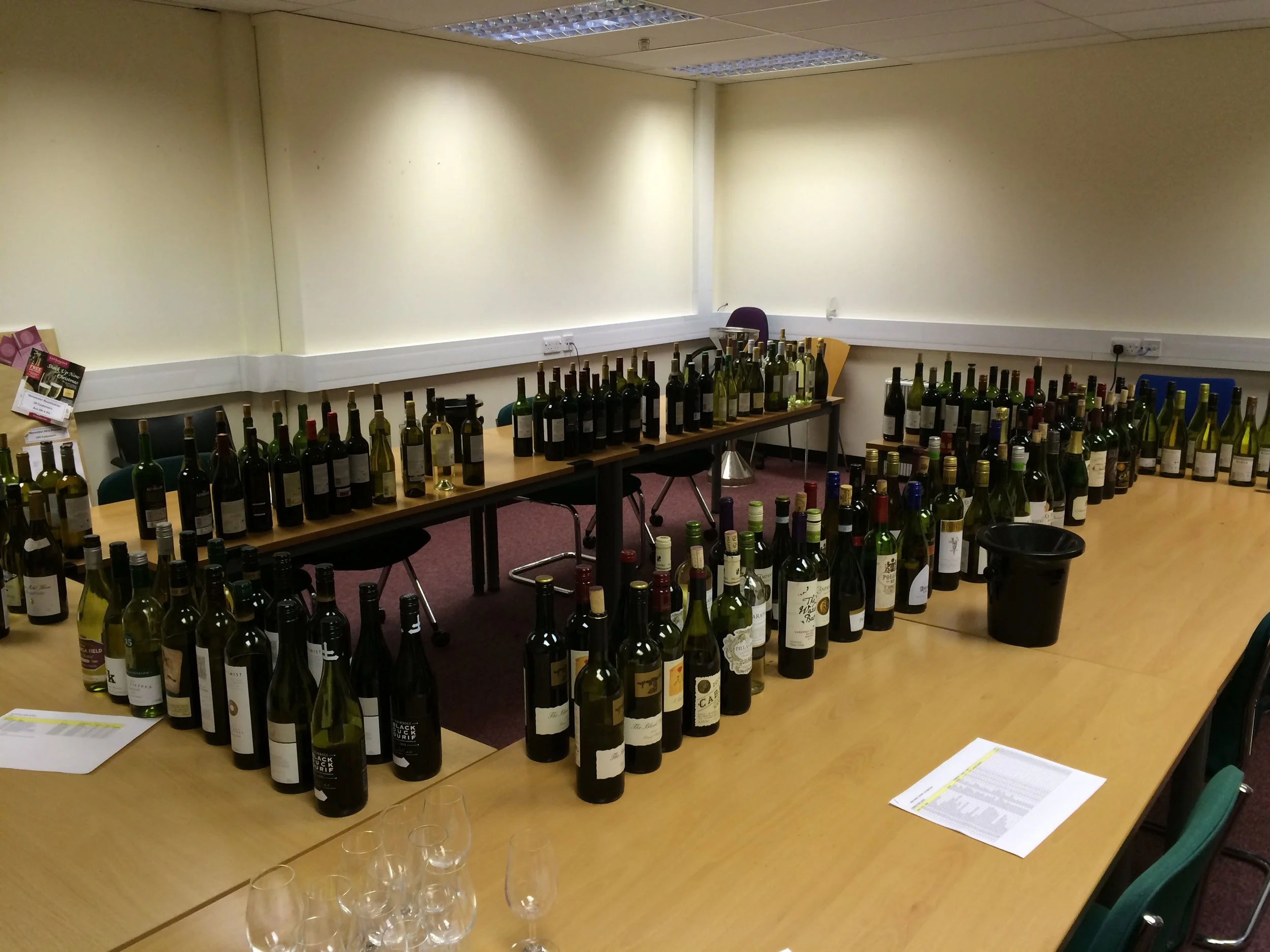 The fun part...choosing wine (tasting of course)