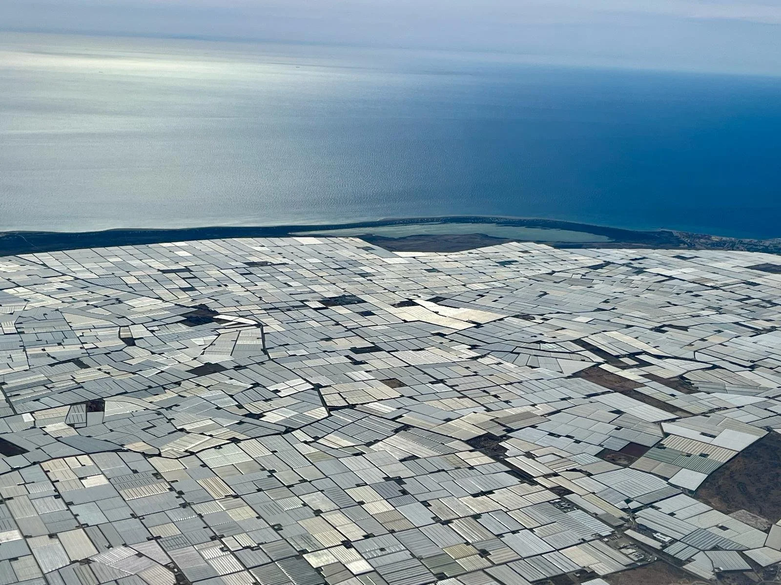 Almería from the plane - “Outside it’s plastic. But inside, it’s a rainforest”