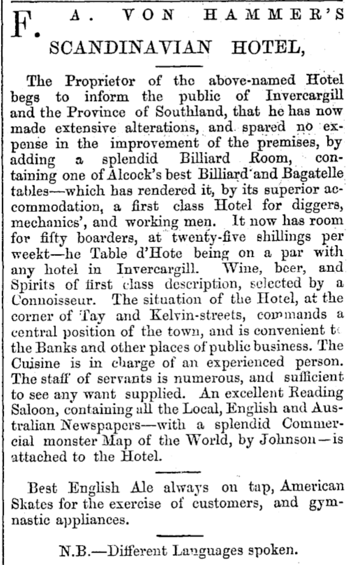 Papers Past; Southland Times, 7 October 1867, Page 4