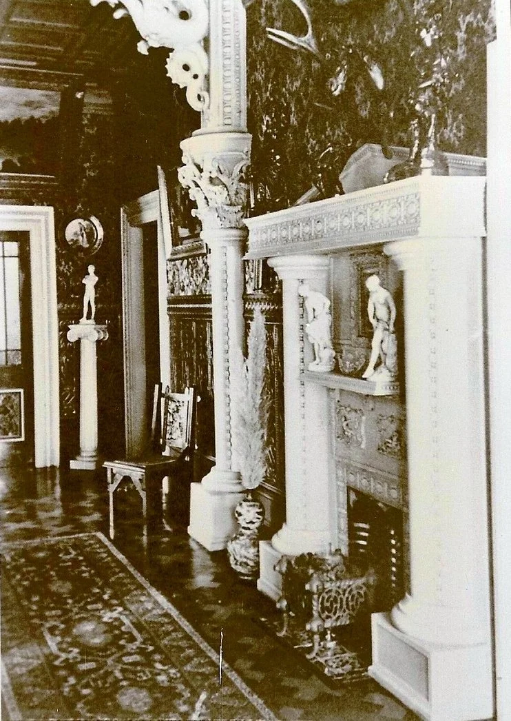 Front hall fireplace c. 1920.