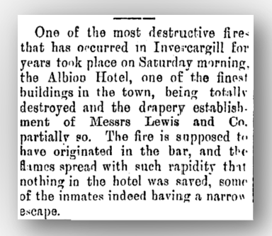 FIRES.
Western Star, Issue 1277, 15 August 1888, Page 2