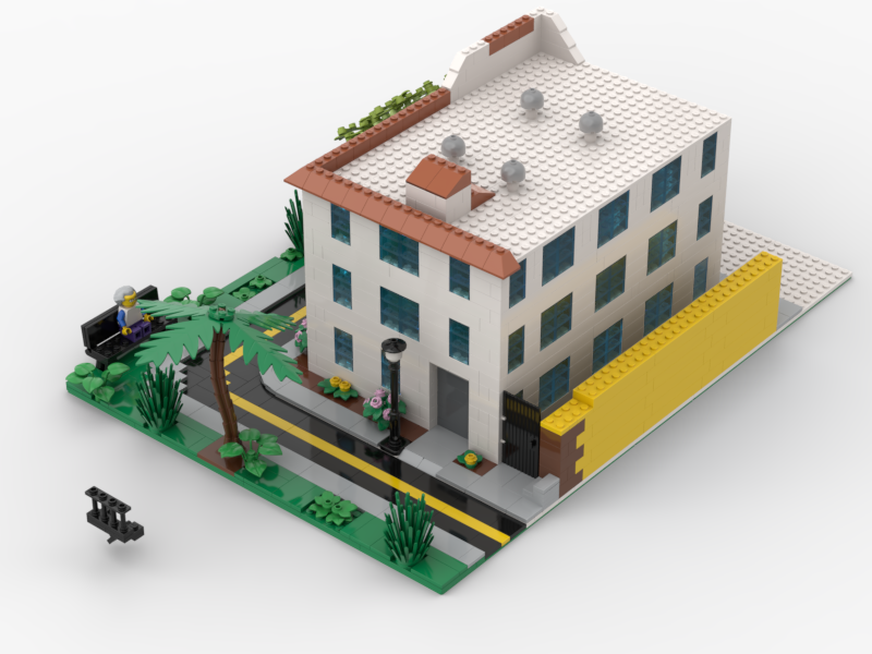 Adding bits of the other houses and testing out colors.