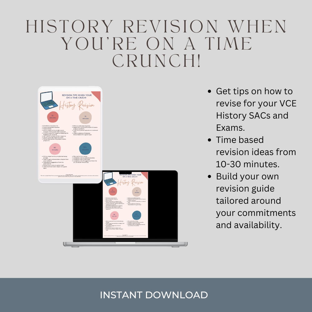 VCE History Revolutions Study Tips