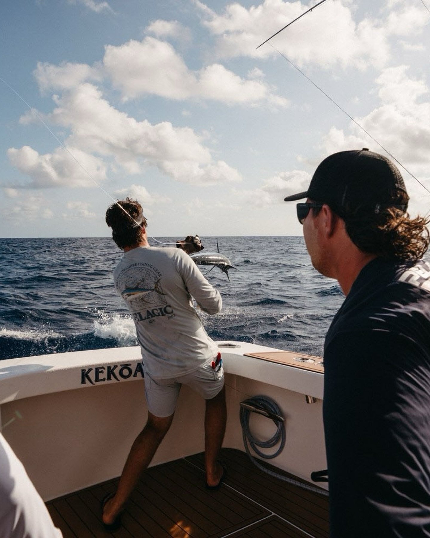 A few hours later, we finally got our shot. Hibby was up in the chair and made easy work of a 350-pound fish. A Pelagic Pro Team member and top marlin captain out of Kona, Hibbard half-joked that he was glad his turn was used on a small fish. Having 