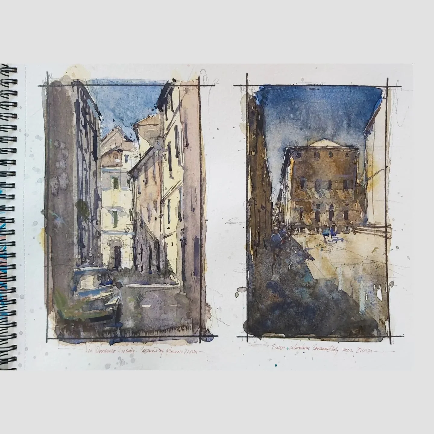 Here are some plain air watercolor sketches of the cities of Lerici and Sarzana, Italy. I can only say that I love the light in this landscape.
#watercolorsketchbook #watercolors #watercolorsketch