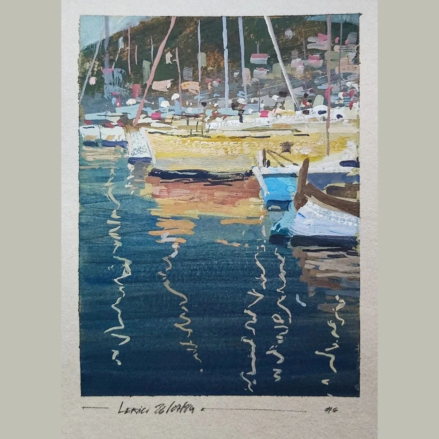 Hi there,

I'm sharing two gouache studies I've done recently. This season in Liguria, the theme has been the sea and boats, including yachts and sailboats. I've noticed that my posts aren't reaching more than 20-30 followers, and I'm feeling a bit s