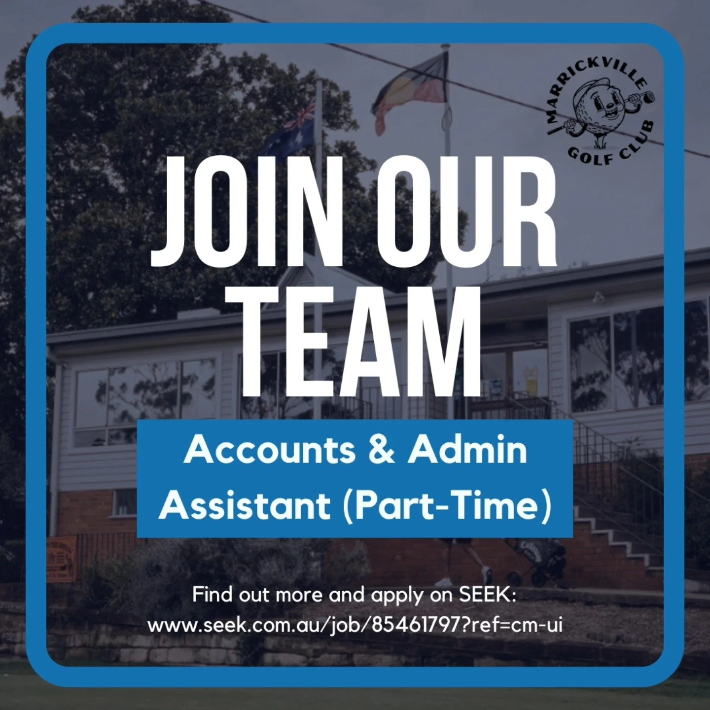 🚨 We&rsquo;re hiring!
Marrickville Golf Club is on the lookout for a part-time Accounts &amp; Admin Assistant to join our friendly team 💼⛳

Love variety in your workday and supporting a vibrant community club? This could be your perfect fit.

📅 4 