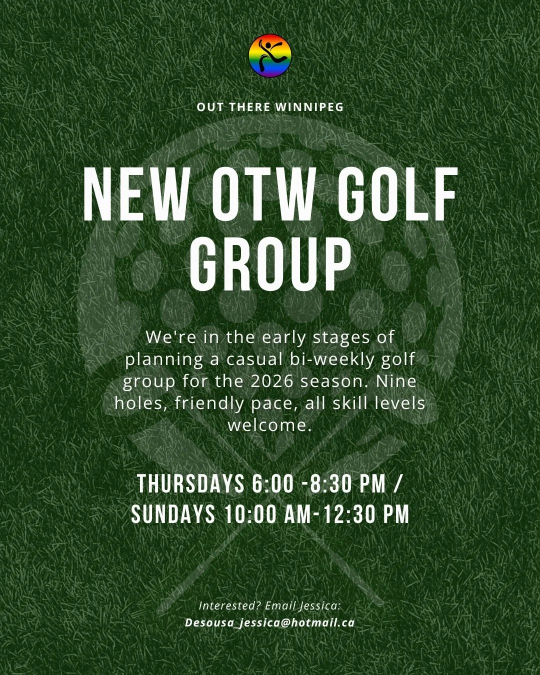 New OTW Golf Group, Swing Into the 2026 Season With Us!
⠀
We're in the early stages of planning a casual bi-weekly golf group for the 2026 season, and we want to hear from you! Picture nine holes, a friendly pace, and good company on the green.
⠀
Her