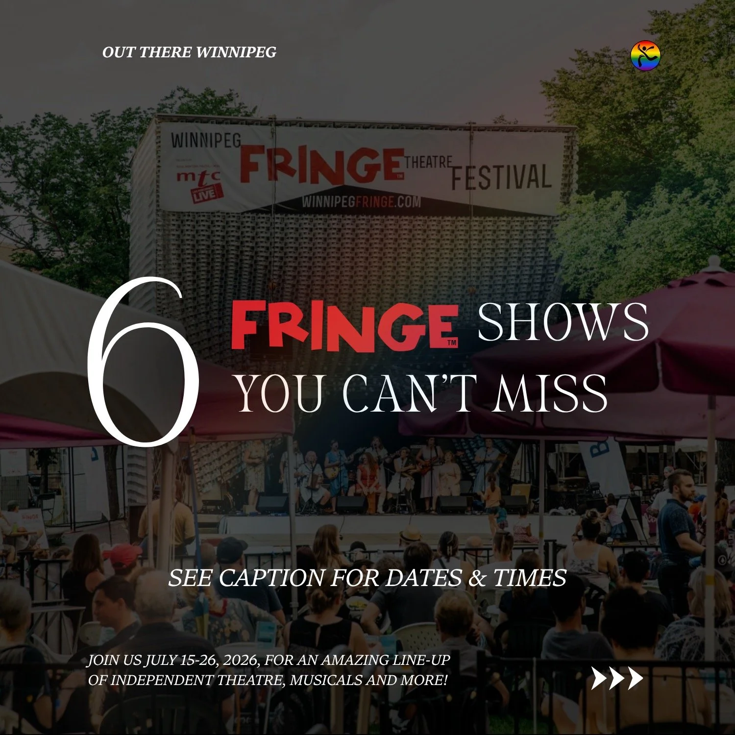6 Fringe Shows to Catch in Winnipeg 🎭🏳️&zwj;🌈

The Winnipeg Fringe Theatre Festival runs July 15&ndash;26, 2026. Here are six shows to add to your Fringe schedule:

1. The Naked Mennonite: Genesis

📍 Venue 29, Club 200
🎟️ $12

Showtimes:
Wed, Ju