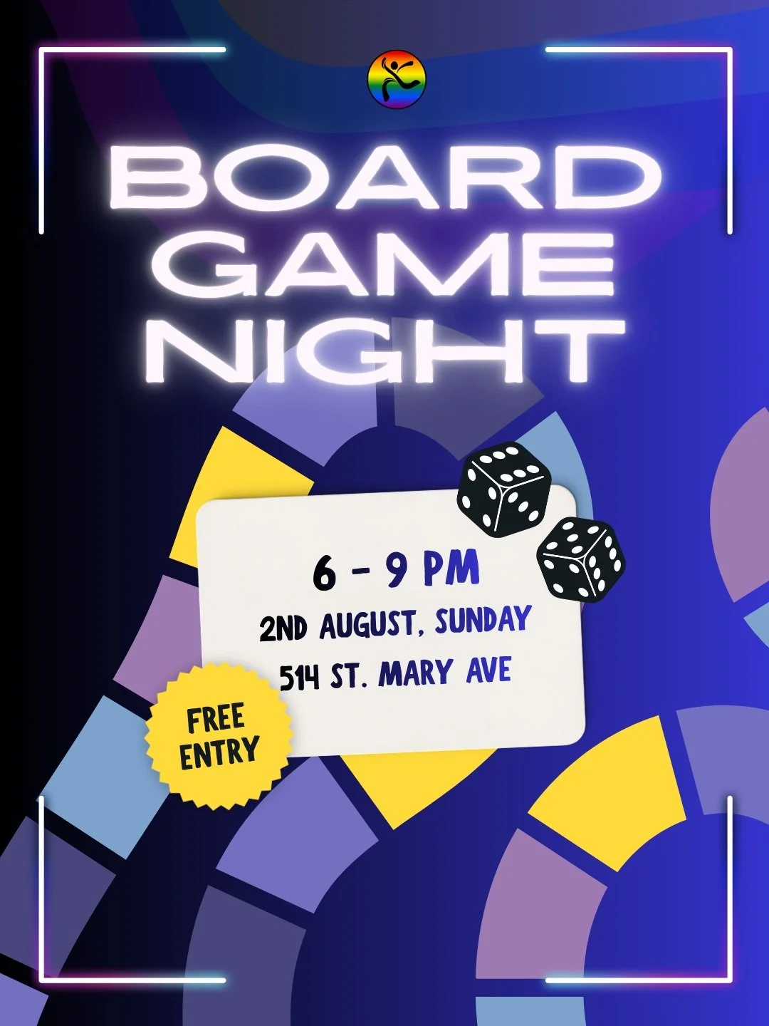 🎲 August Board Game Night! 🌈

Looking for a fun, relaxed way to spend your Sunday? Join Out There Winnipeg for an evening of board games, great conversations, and new connections!

Whether you&rsquo;re a seasoned strategist or just looking to try s