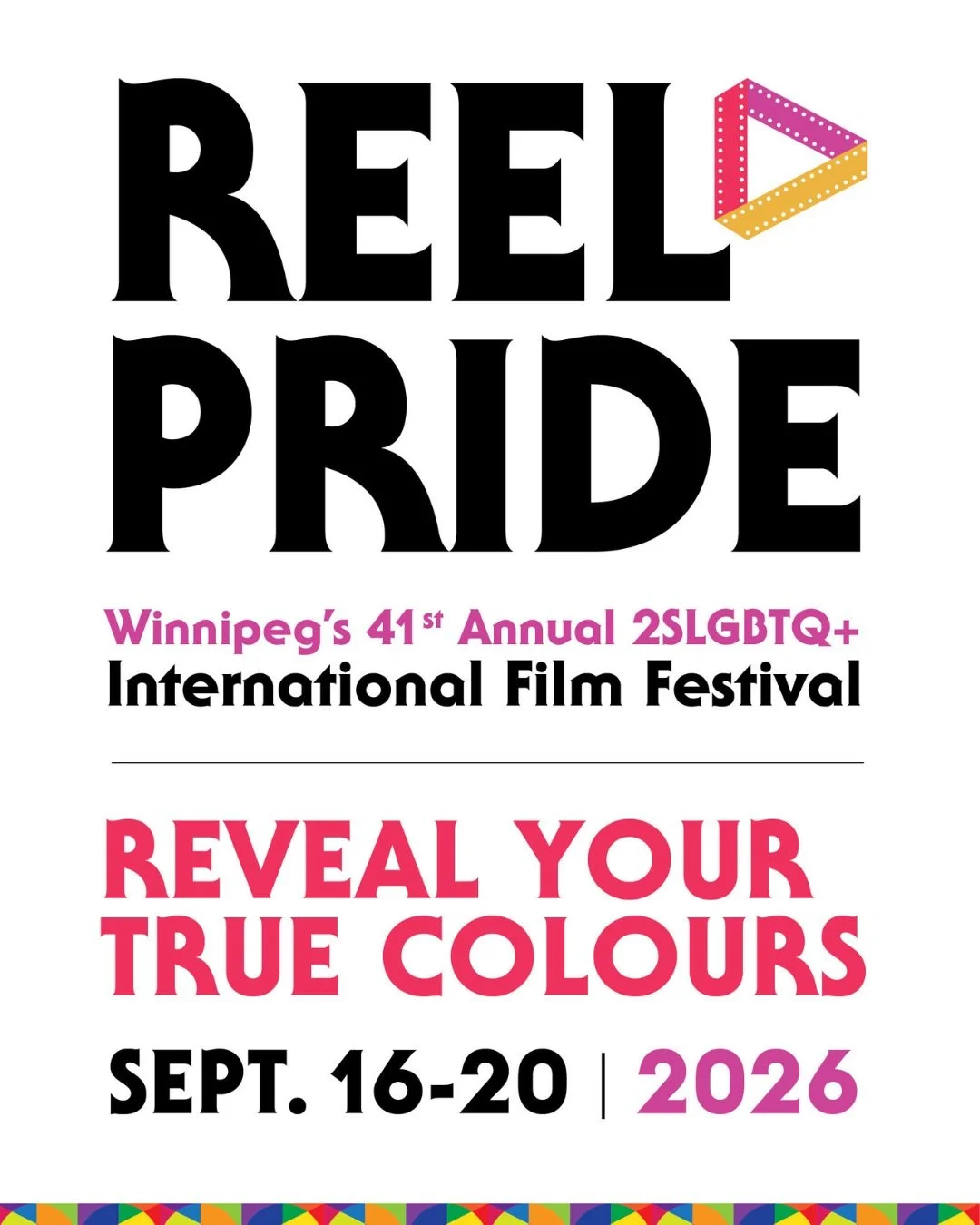 🎬🌈 THE 41ST REEL PRIDE FESTIVAL

Reel Pride returns September 16&ndash;20 for Winnipeg&rsquo;s 41st annual 2SLGBTQ+ International Film Festival!

This year&rsquo;s festival features nine films and an afternoon of queer short films, with stories fro