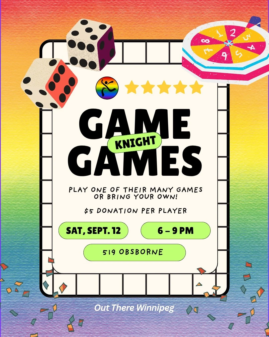 🎲 GameKnight Games 🎲
⠀
Calling all gamers! 🌈♟️ Join us for an evening at GameKnight Games, a longtime Winnipeg destination for board games, card games, dice games, RPGs, miniatures and more.
⠀
With a huge selection of games and gaming tables, ther
