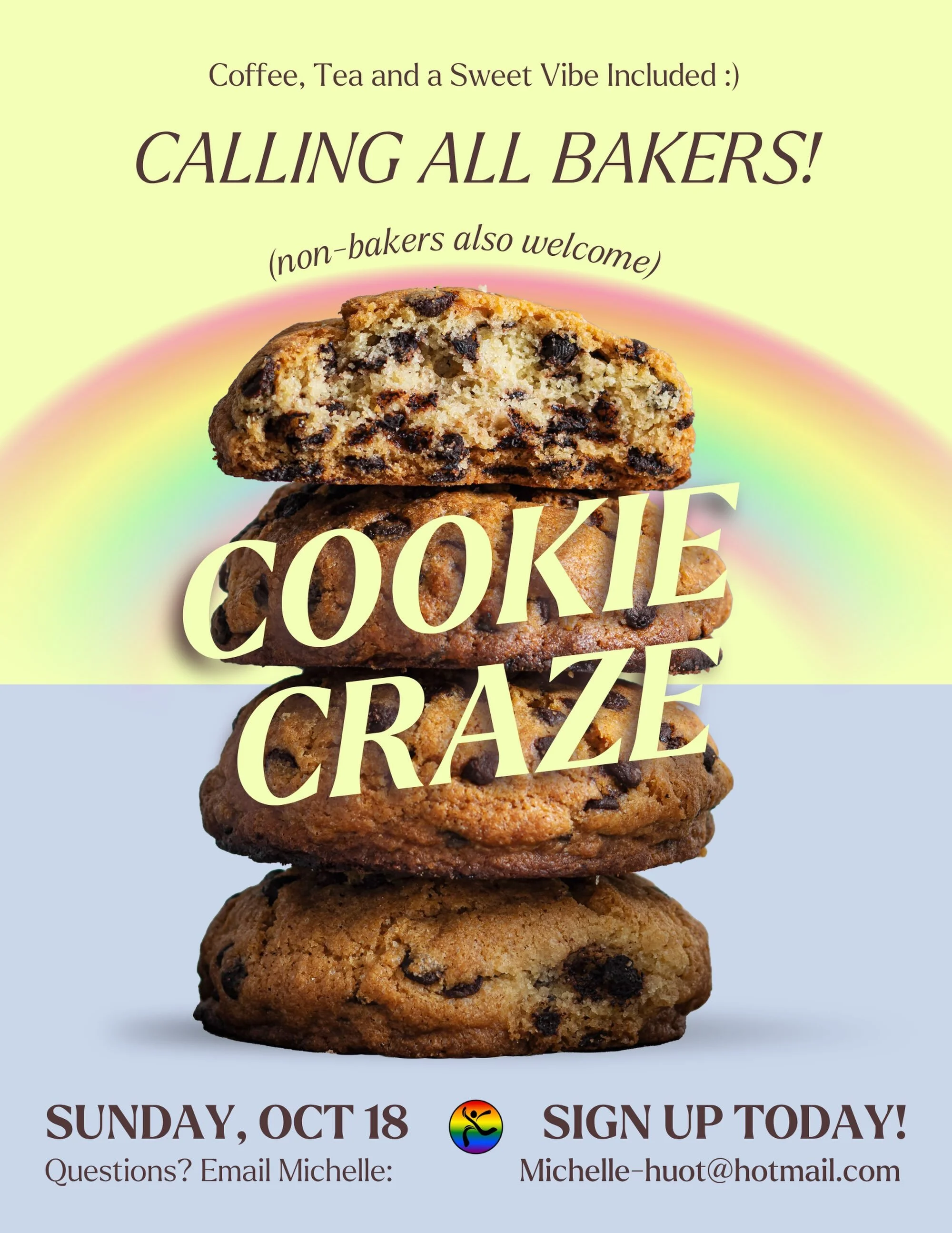 🍪 COOKIE CRAZE is coming! 🍪

Calling all bakers and cookie lovers too! 🌈✨

Think of it like our summer Cake Picnic, but this time we&rsquo;re all about COOKIES.

Join us Sunday, October 18 for an afternoon of treats, coffee, tea, and a sweet vibe.
