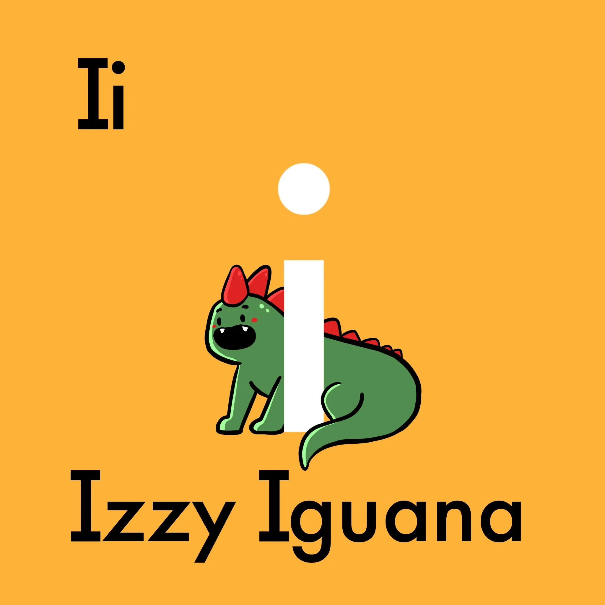 Introducing Izzy Iguana, the incredibly imaginative and interesting iguana! She investigates interesting insects and loves to eat delicious island fruits. Izzy is always coming up with incredible ideas!