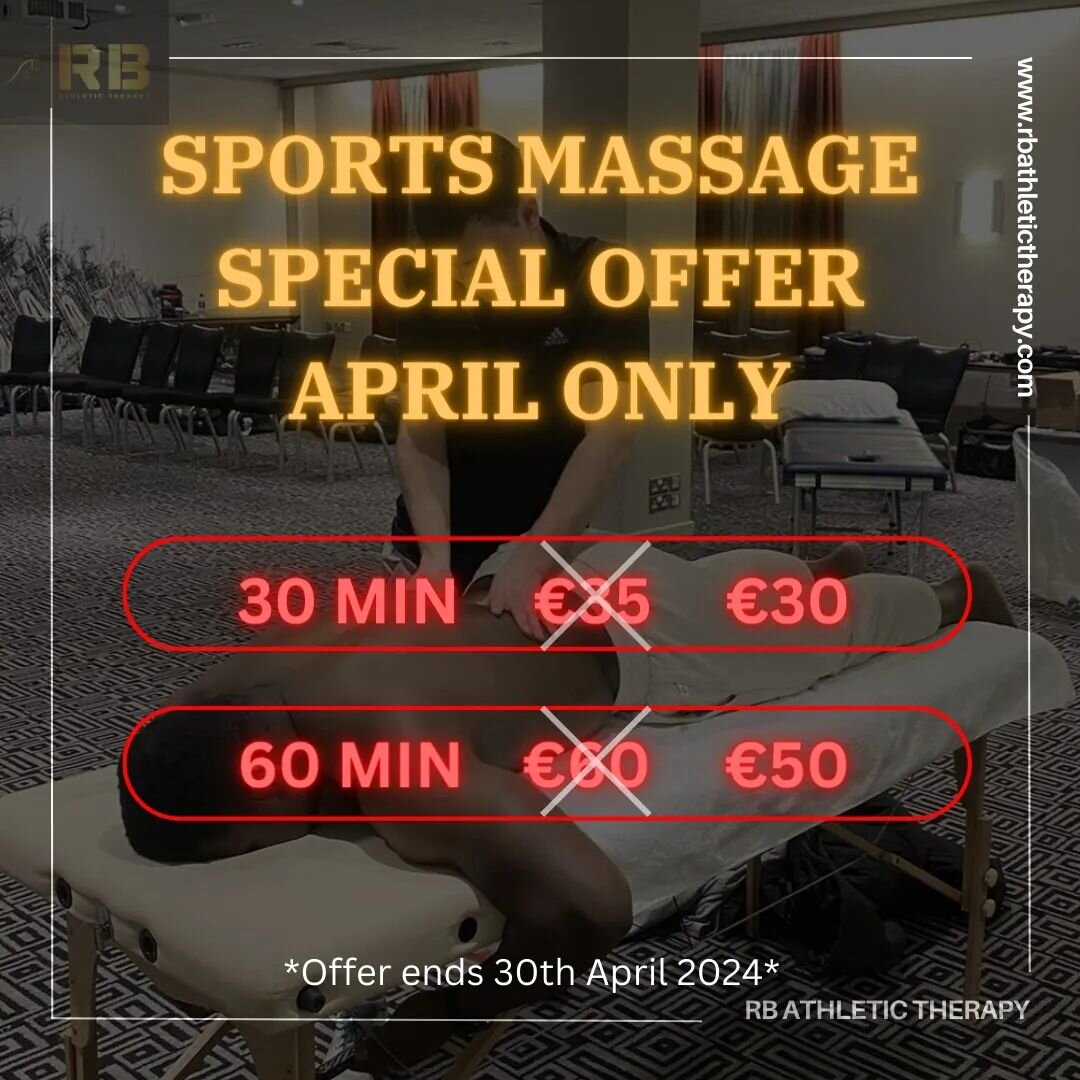 🏃🏻&zwj;♀️The month of marathons🏃🏻&zwj;♂️

With Various local and international marathons taking place over the coming weeks, along with the return of GAA and summer sport, I'm offering special discounted prices for the month of April.

Those of y