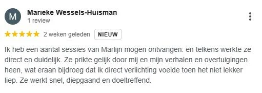 Beoordeling van Marieke Wessels-Huisman over Marlijn, die snel en effectief werkt.